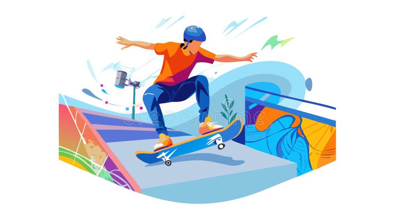 Dynamic Rocket Soaring Through Swirling Vortex, vector design Generative AI stock illustration