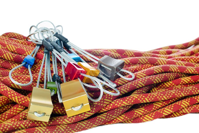Dynamic Rope Set Climbing Chocks Stock Photos Free & RoyaltyFree