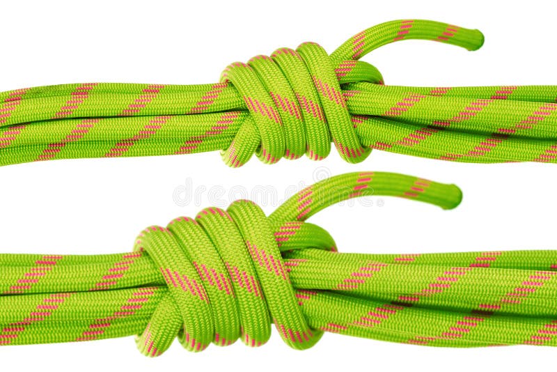 Dynamic Rope, Helmet, Carabiners, Climbing Harness and Descender on the