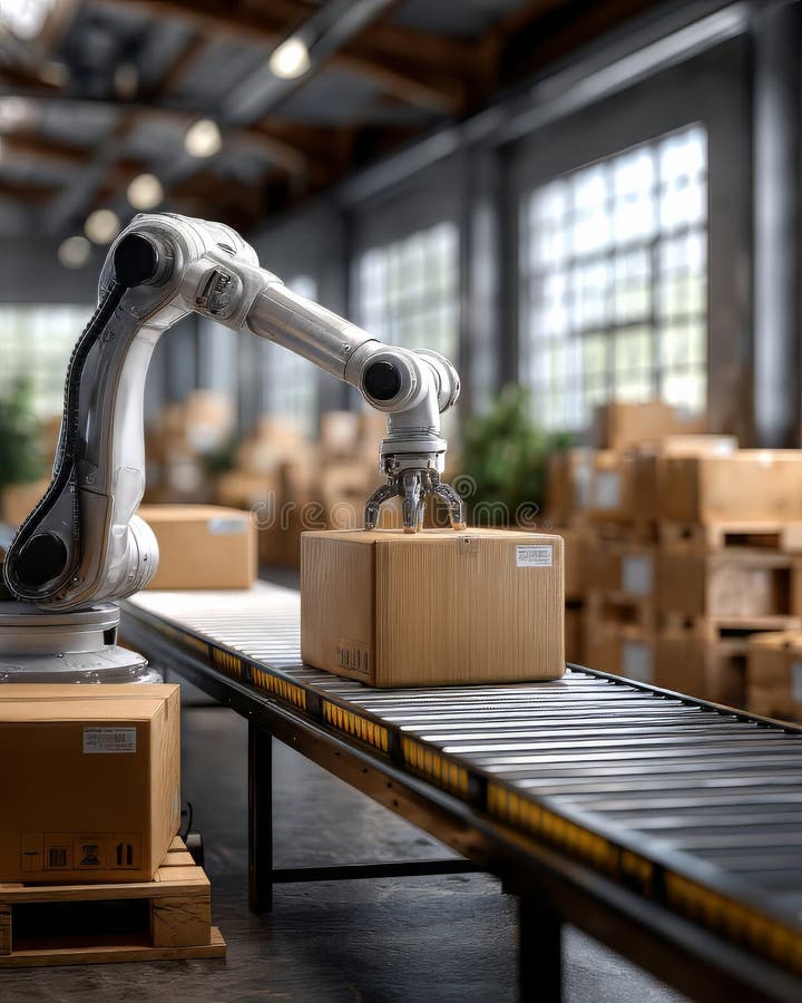 Revolutionizing Operations: How Autonomous Robotics Are Transforming Logistics and Industry Efficiency Today royalty free illustration