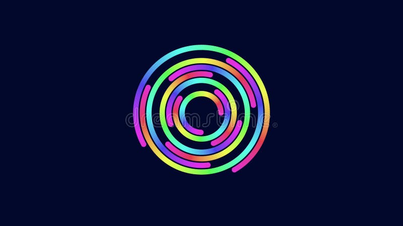 Design dinamic în spirală cu linii radiante colorate royalty free illustration