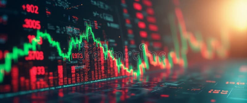 Dynamic stock market analysis royalty free stock image