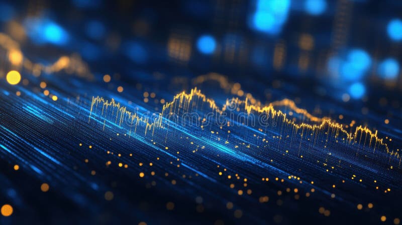 Dynamic stock market growth visualization blending with political symbols in a modern corporate aesthetic stock images