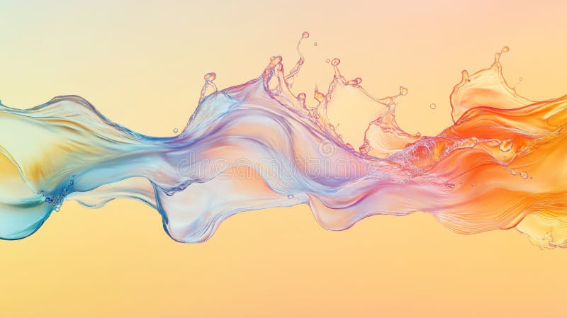 Colorful abstract swirls blend harmoniously against a soft gradient background royalty free stock image