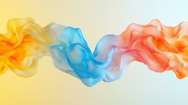 Colorful abstract swirls blend harmoniously against a soft gradient background royalty free stock photography