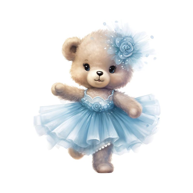 Dynamic teddy tutu image stock illustration