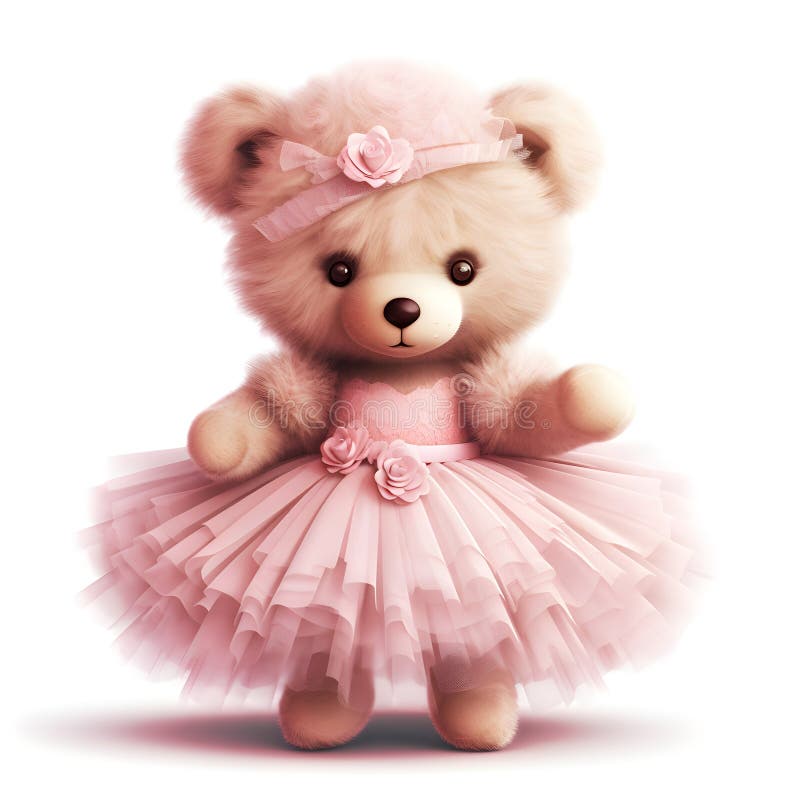 Dynamic teddy tutu image stock illustration