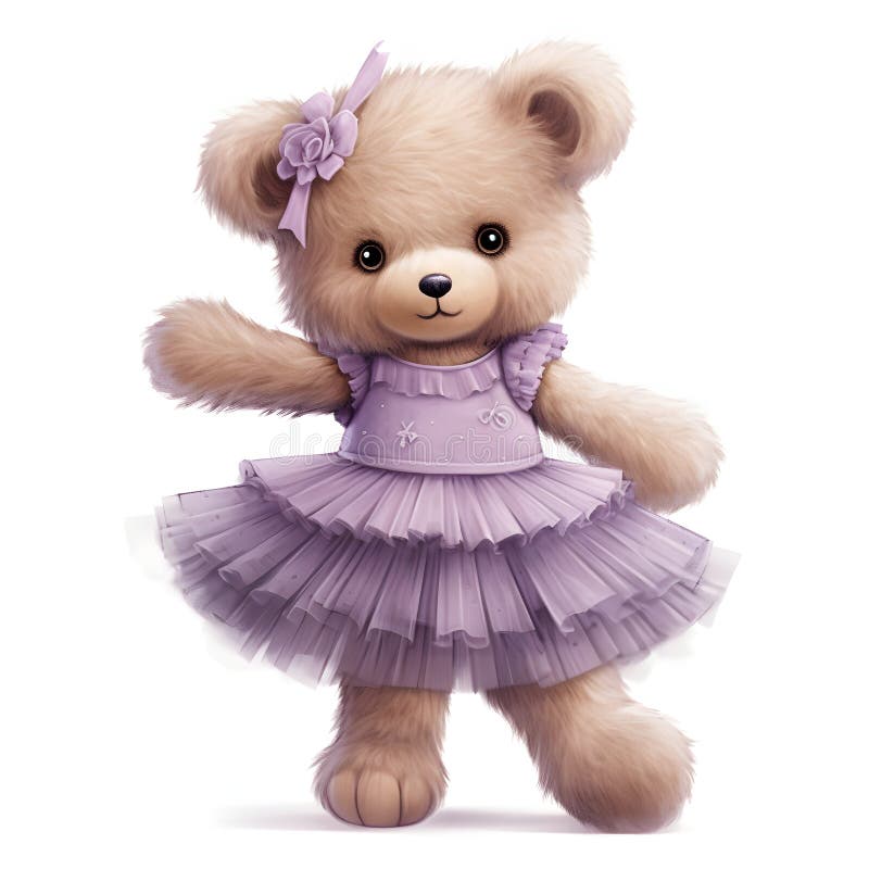 Dynamic teddy tutu image royalty free illustration