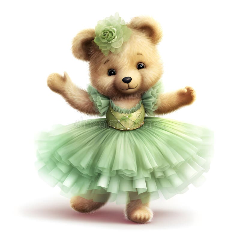 Dynamic teddy tutu image vector illustration