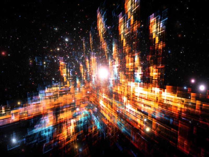 Dynamic Three Dimensional Abstract royalty free stock photography