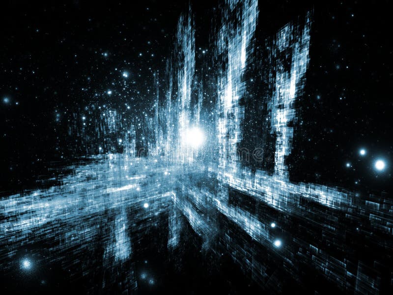 Dynamic Three Dimensional Abstract stock photo