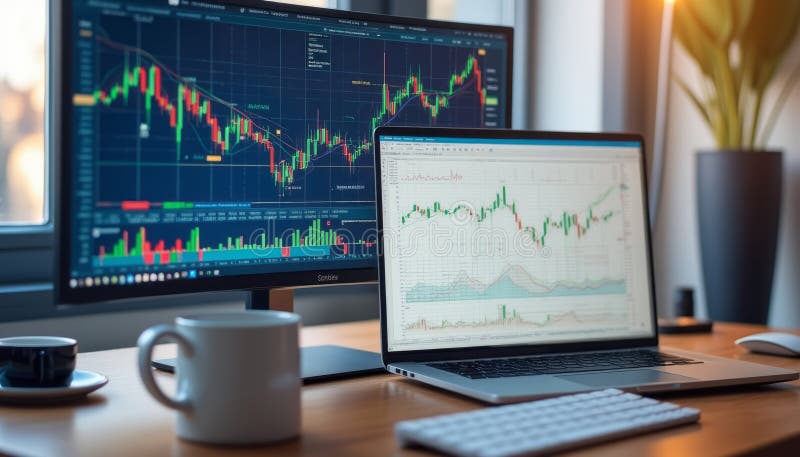 121 Financial Trading Setup Charts Monitors Stock Photos - Free ...