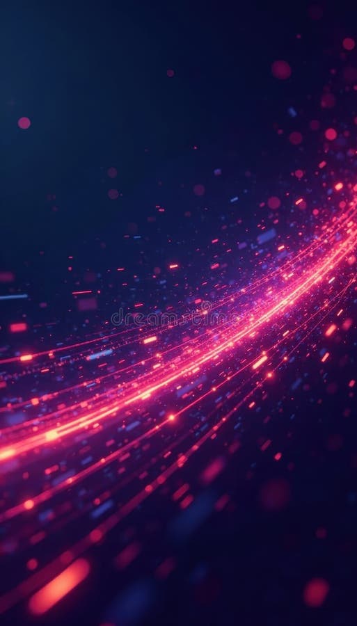 Dynamic lines creating vibrant tech background abstract flow vector illustration.