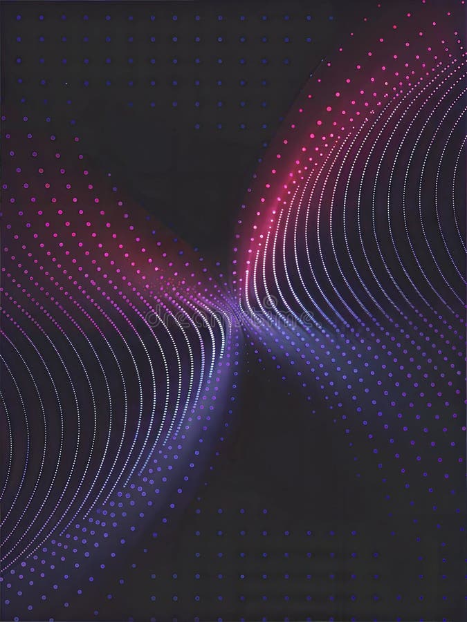 Dynamic Abstract Design of Purple and Blue Dots stock photo