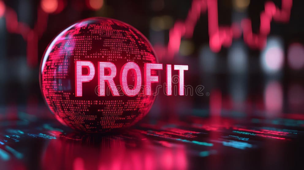 A Dynamic Visualization of Profit Growth Represented by a Glowing ...