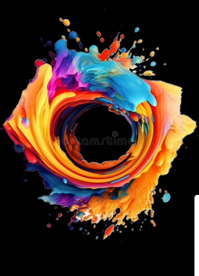 Dynamic Whirl of Color Ein faszinierender Anstrich wirbelnder Farben in lebhaften Farben schafft einen dynamischen visuellen Tanz vektor abbildung