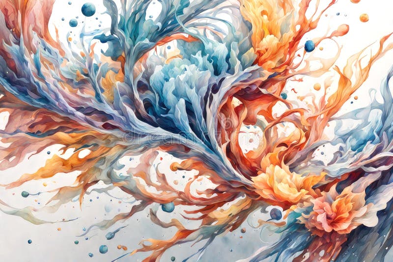 Watercolor abstract composition dynamic movement trend three-dimensionality, concept graphic resources. Watercolor abstract composition dynamic movement trend three-dimensionality, concept graphic resources.