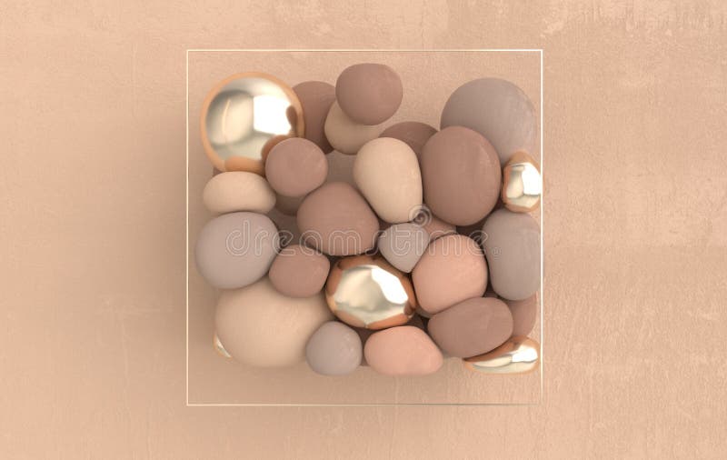 Dynamic abstract pastel colored 3d rendering background with soft spheres. Blush, eye shadow particles. Dynamic abstract pastel colored 3d rendering background with soft spheres. Blush, eye shadow particles.