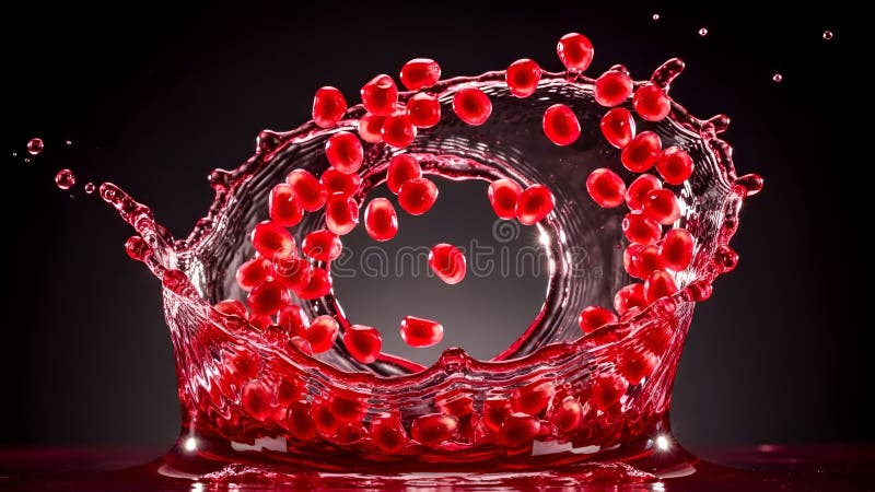 Dynamische spat van rode vloeistof vector illustratie