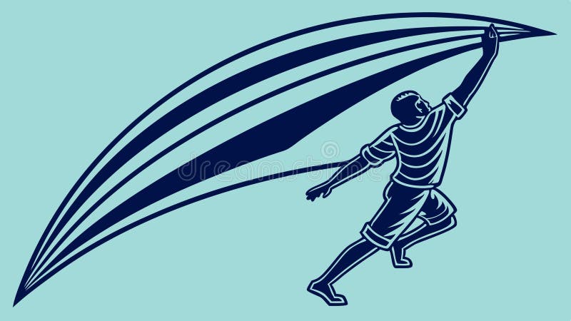 Dynamisk körningslist i Mid Stride-vektordesign Generativ AI stock illustrationer