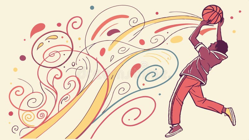 Dynamisk löpare med färgfull spårrörelse och atletisk energivektordesign Generativ AI royaltyfri illustrationer
