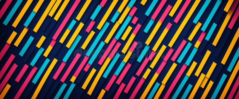 Dynamiskt abstrakt mönster med färgstarka diagonala band och lager royaltyfri illustrationer