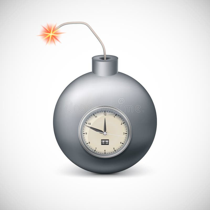 Dynamite with clock. royalty free illustration