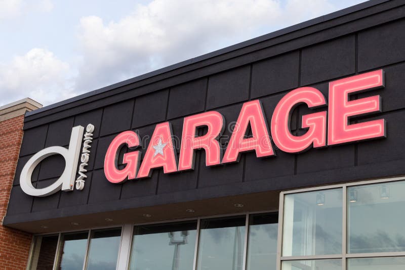 Ottawa, Canada - April 10, 2021: Dynamite Garage clothing store outlet in Canada