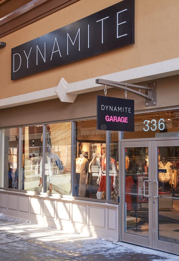 MONTREAL, CANADA - MARCH 6, 2016 - Dynamite outlet in Premium Outlets Montreal. The Premium Outlets is the second Premium Outlet Center in Canada located in Mirabel, Quebec. MONTREAL, CANADA - MARCH 6, 2016 - Dynamite outlet in Premium Outlets Montreal. The Premium Outlets is the second Premium Outlet Center in Canada located in Mirabel, Quebec.