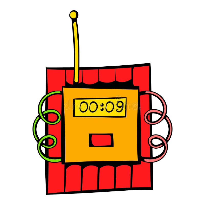 Dynamitsymbol, symbolstecknad film vektor illustrationer Dynamitsymbol, symbolstecknad film vektor illustrationer