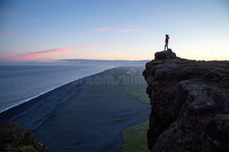 Dyrholaey cliffs in Southern Iceland royalty free stock photo Dyrholaey cliffs in Southern Iceland royalty free stock photo