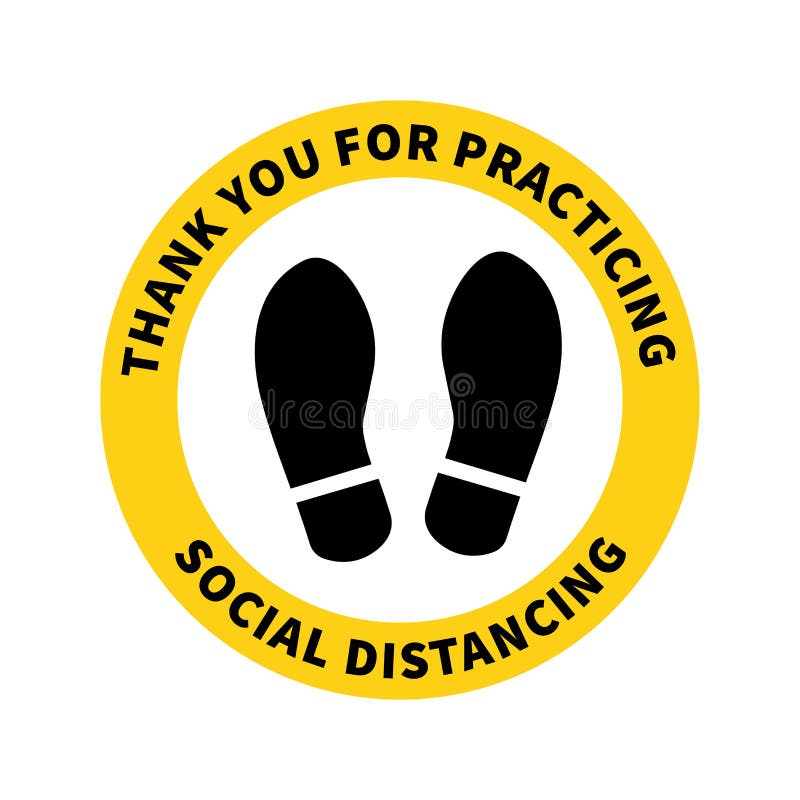 Social distancing. Footprint sign for stand in supermarket. Keep the 2 meter distance. Coronovirus epidemic protective. Vector illustration. Social distancing. Footprint sign for stand in supermarket. Keep the 2 meter distance. Coronovirus epidemic protective. Vector illustration