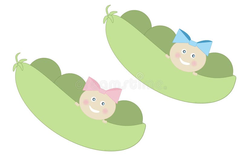 dzieci peapods ilustracja wektor dzieci peapods ilustracja wektor