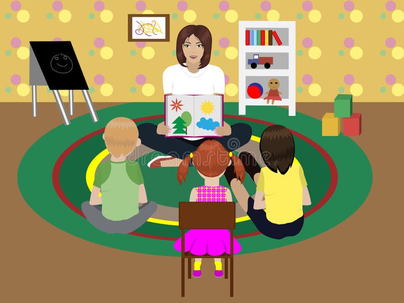 Dziecina nauczyciel ilustracja wektor Dziecina nauczyciel ilustracja wektor