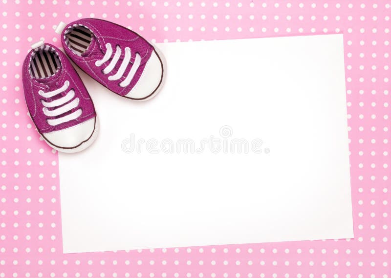 dziecka pustej karty menchii buty ilustracja wektor dziecka pustej karty menchii buty ilustracja wektor
