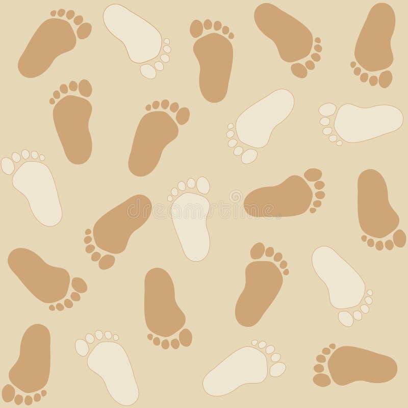 Cute baby footprints seamless pattern. Cute baby footprints seamless pattern