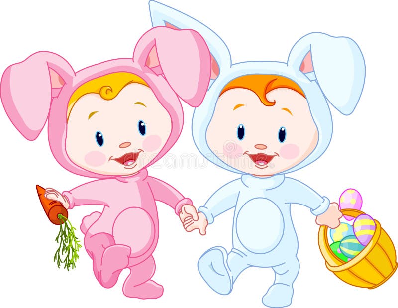 dziecko króliki Easter ilustracja wektor dziecko króliki Easter ilustracja wektor