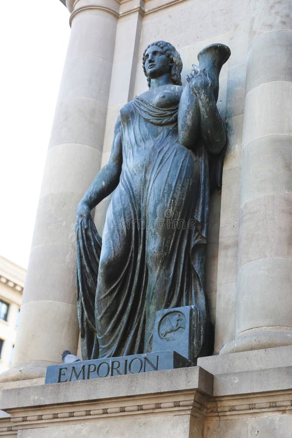 Historical statues in Barcelona, Spain. Historical statues in Barcelona, Spain.