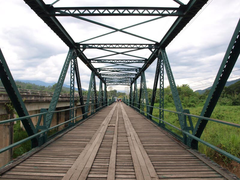 Dziejowy most nad Pai rzeką, Tajlandia obraz stock Dziejowy most nad Pai rzeką, Tajlandia obraz stock