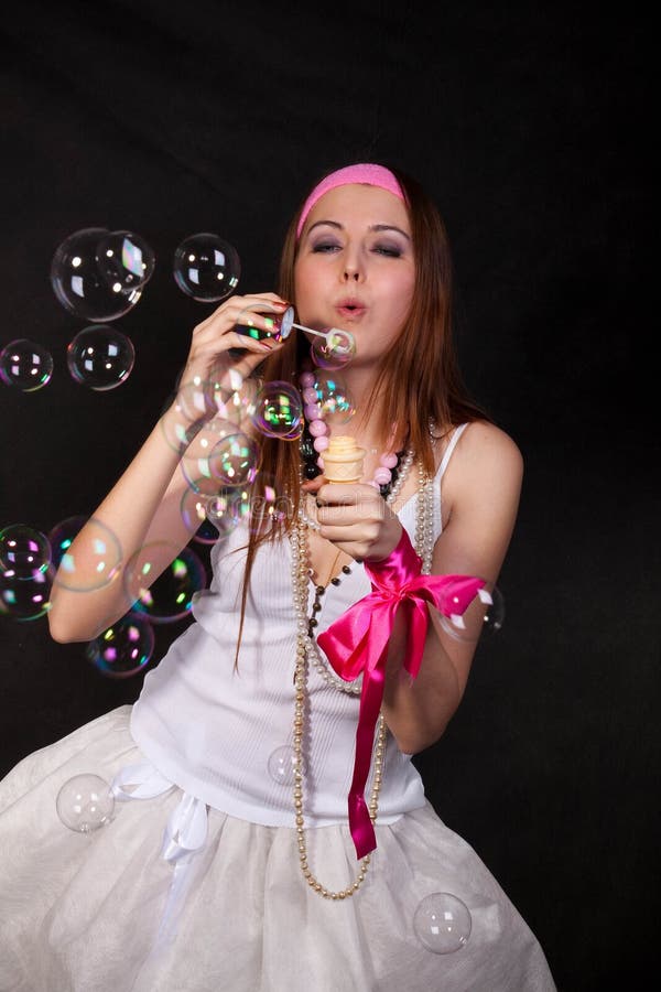 Dziewczyna i kule zdjęcie stock