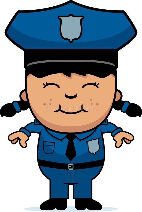 Dziewczyna funkcjonariusz policji ilustracja wektor Dziewczyna funkcjonariusz policji ilustracja wektor