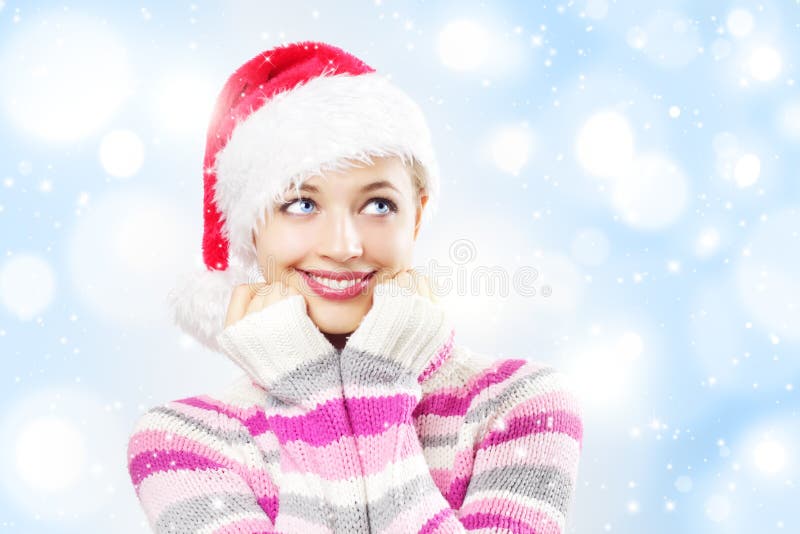 Dziewczyna Santa zdjęcia royalty free