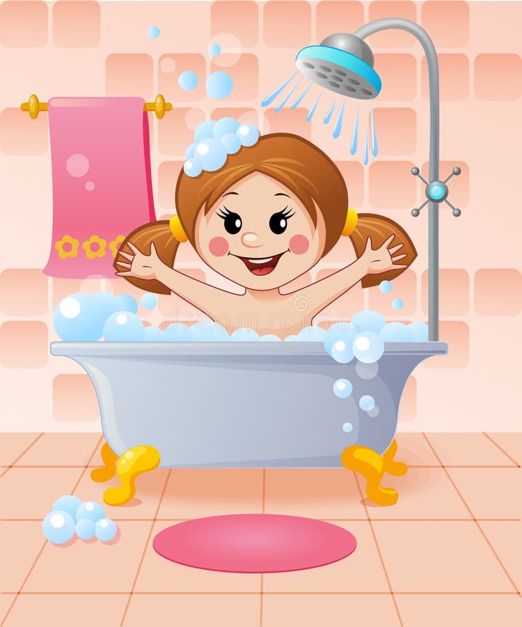 Dziewczyna w łazience ilustracji Dziewczyna w łazience ilustracji