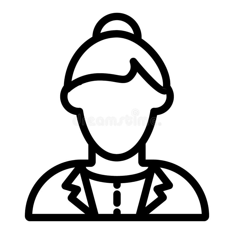 Dziewczyny avatar w kurtki linii ikonie Dziewczyna z babeczki wektorową ilustracją odizolowywającą na bielu Żeński pracownika kon royalty ilustracja Dziewczyny avatar w kurtki linii ikonie Dziewczyna z babeczki wektorową ilustracją odizolowywającą na bielu Żeński pracownika kon royalty ilustracja