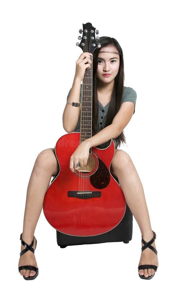 dziewczyny gitara zdjęcia stock dziewczyny gitara zdjęcia stock