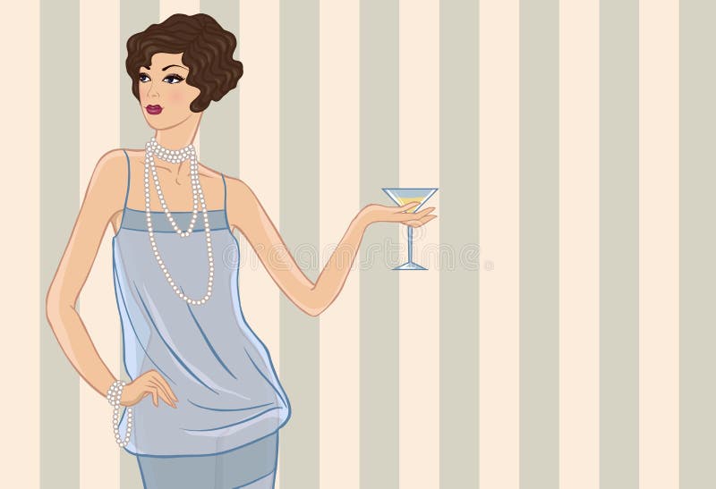 dziewczyny retro partyjny Wektorowa ilustracja dla twój royalty ilustracja dziewczyny retro partyjny Wektorowa ilustracja dla twój royalty ilustracja