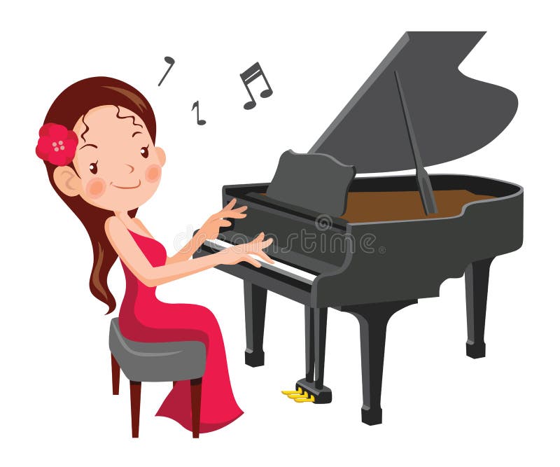 Dziewczyny sztuka pianino