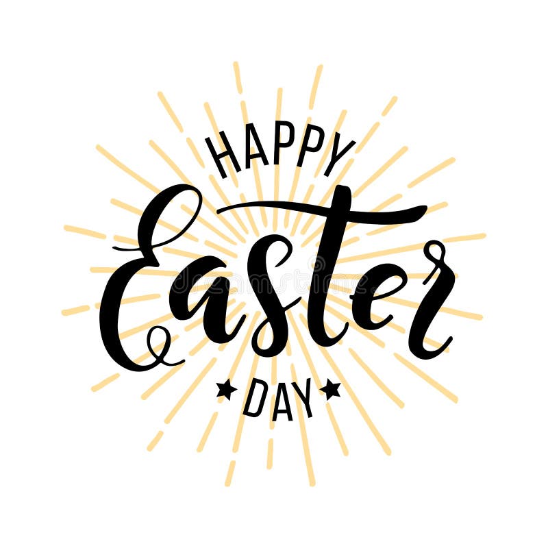 dzień Easter szczęśliwy Ręka rysujący literowanie dla kartka z pozdrowieniami ilustracja wektor dzień Easter szczęśliwy Ręka rysujący literowanie dla kartka z pozdrowieniami ilustracja wektor