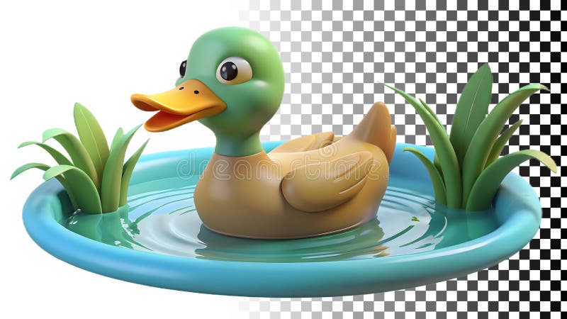 Dzikie ptactwo kacze i zwierzę wodne png przezroczysty obraz generatywny AI ilustracja wektor