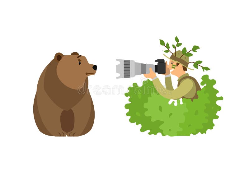 Dzikie Zwierzę fotografa grizzly Mknący niedźwiedź ilustracja wektor Dzikie Zwierzę fotografa grizzly Mknący niedźwiedź ilustracja wektor